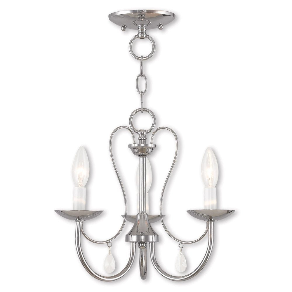 Three Light Dimmable Chandelier With Shades