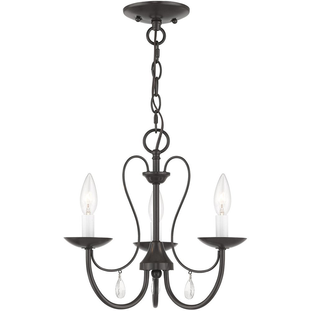 Three Light Dimmable Chandelier With Shades