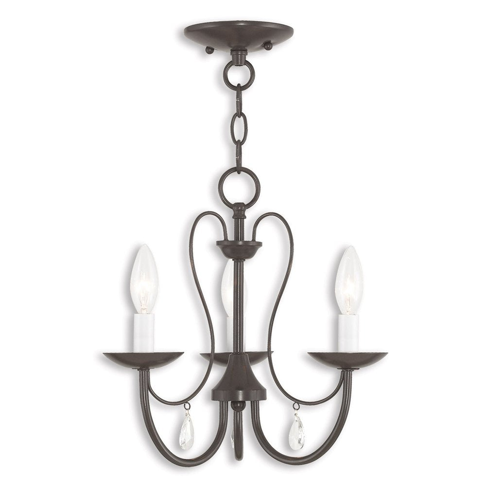 Three Light Dimmable Chandelier With Shades