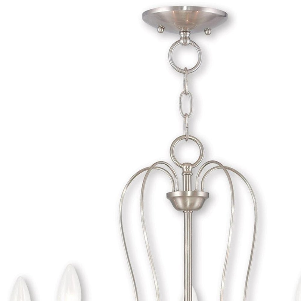Five Light Dimmable Chandelier With Shades