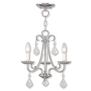 Three Light Dimmable Chandelier With Shades