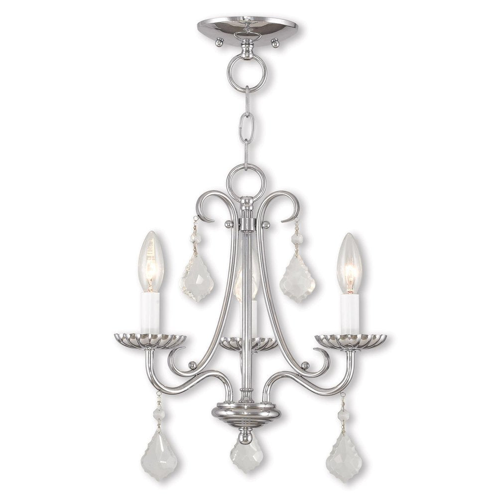 Three Light Dimmable Chandelier With Shades