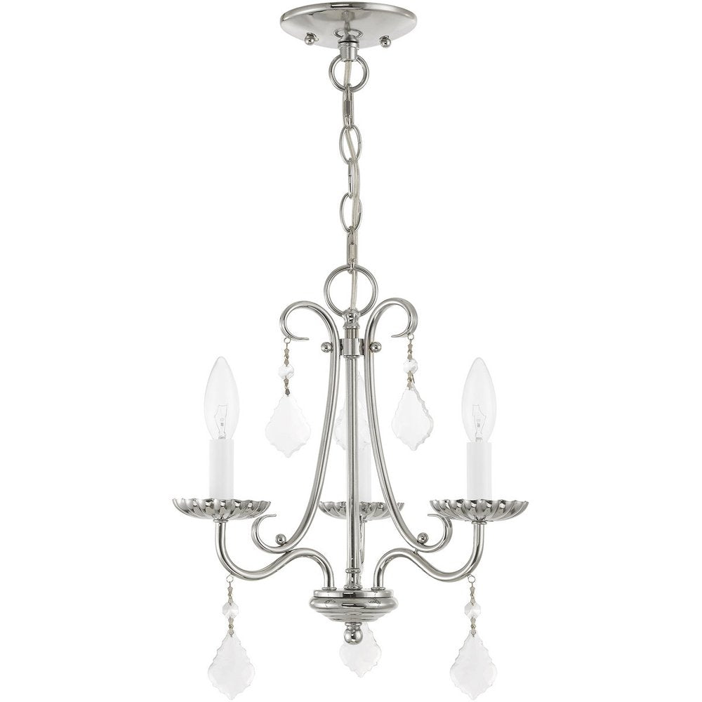 Three Light Dimmable Chandelier With Shades