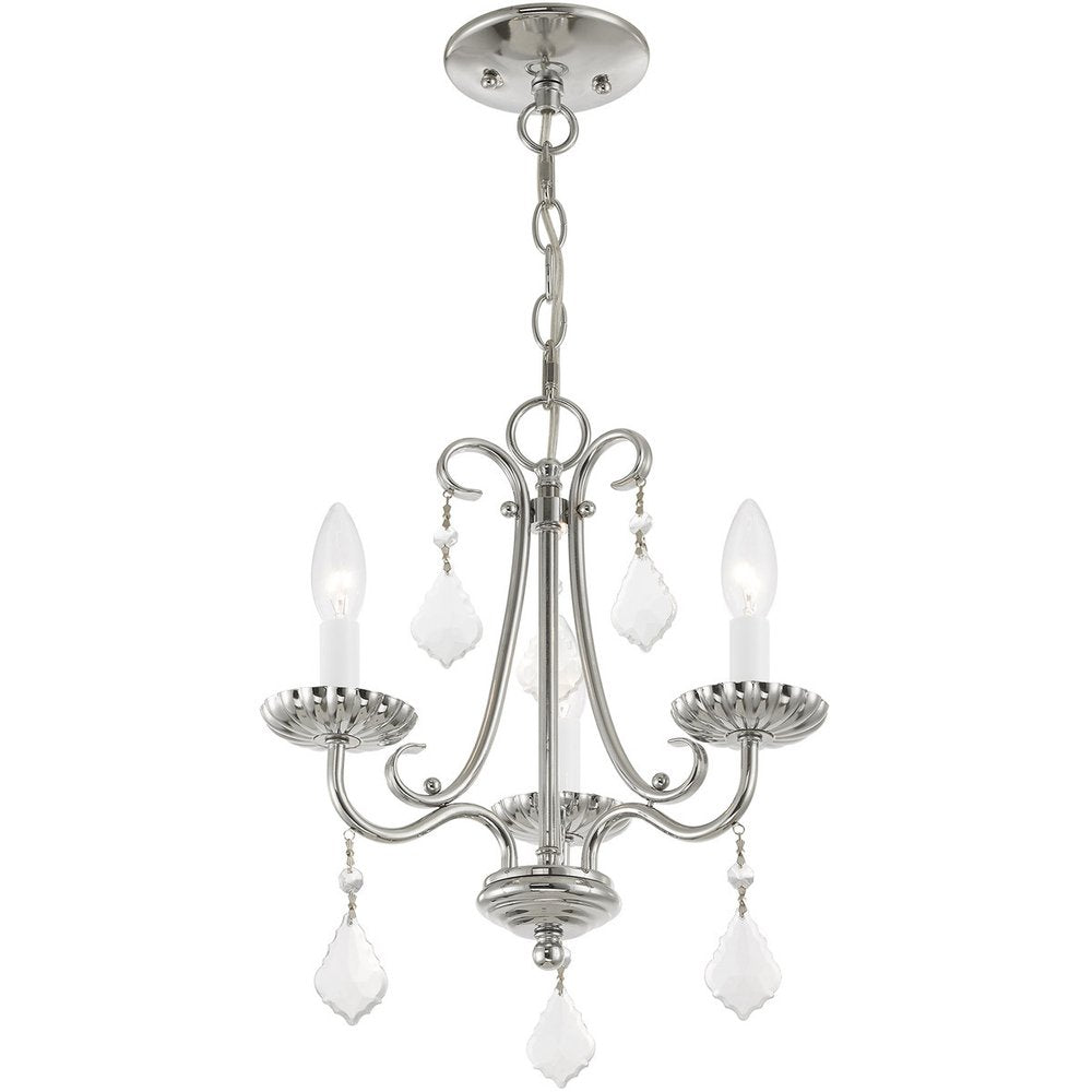 Three Light Dimmable Chandelier With Shades
