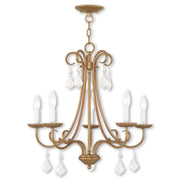 Five Light Dimmable Chandelier With Shades