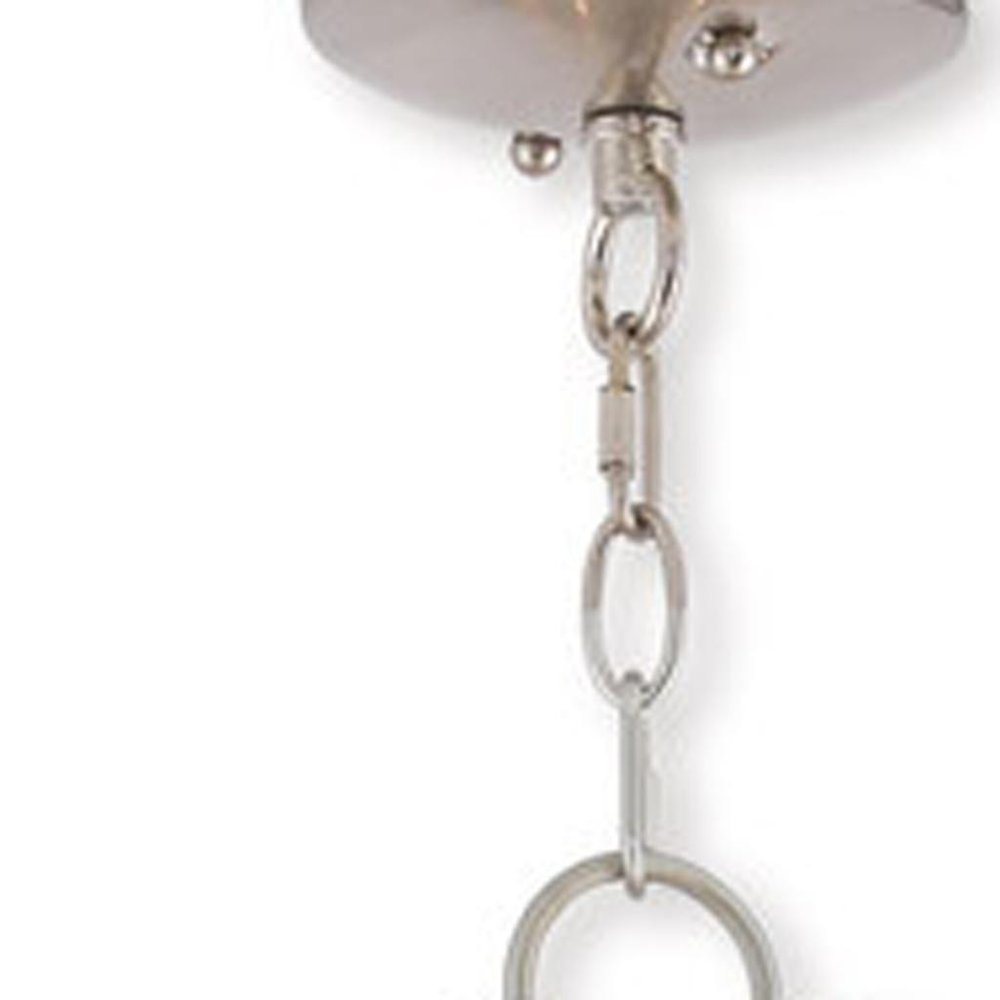Nickel Multi Light Metal Dimmable Chandelier With Shades