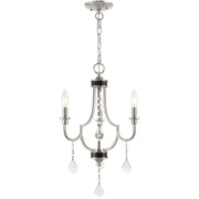 Three Light Dimmable Chandelier With Shades