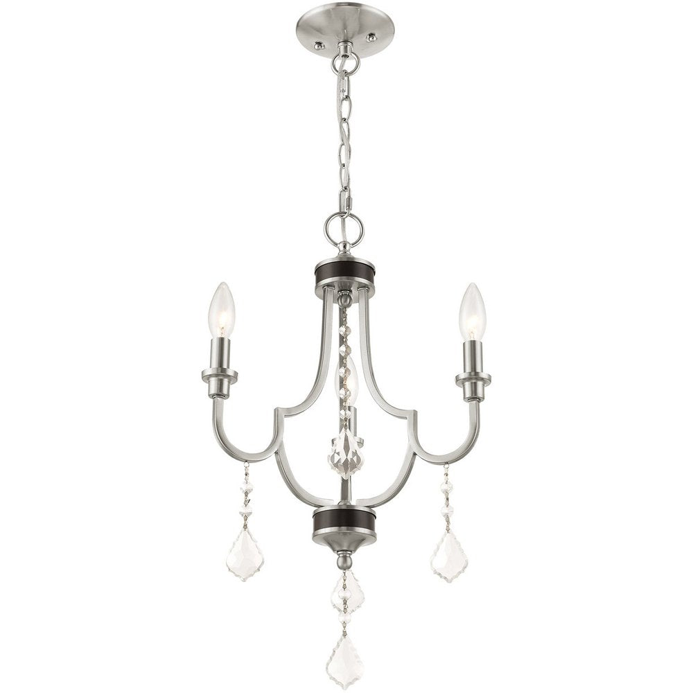 Three Light Dimmable Chandelier With Shades