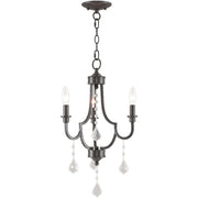 Three Light Dimmable Chandelier With Shades