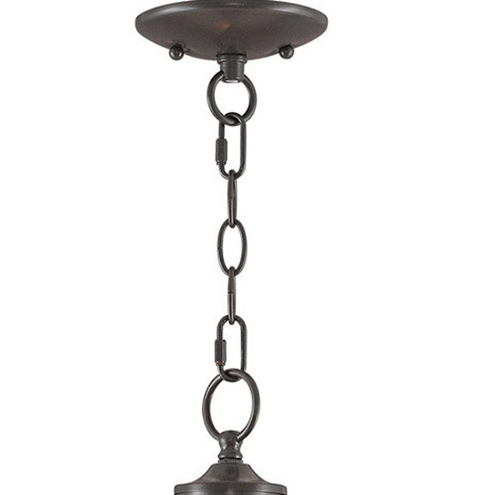 Bronze Three Light Metal Dimmable Chandelier With Shades
