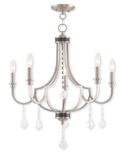 Five Light Dimmable Chandelier With Shades