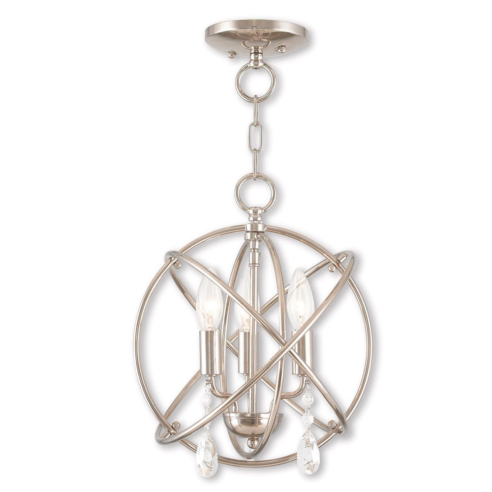 Three Light Dimmable Chandelier With Shades