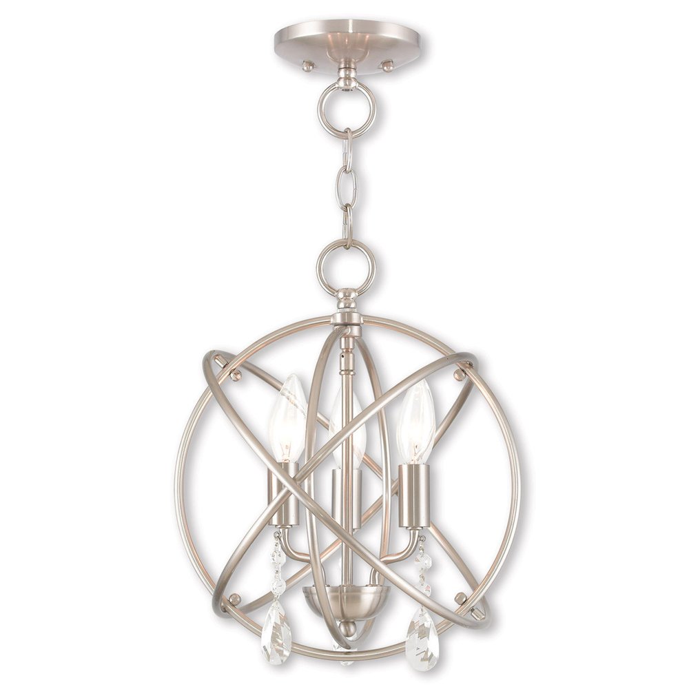 Three Light Dimmable Chandelier With Shades
