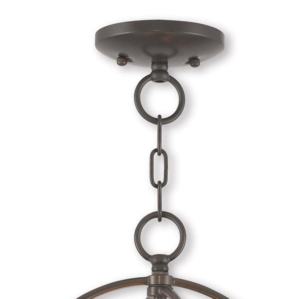 Three Light Dimmable Chandelier With Shades
