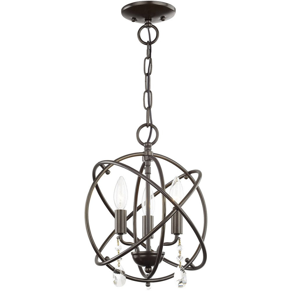 Three Light Dimmable Chandelier With Shades
