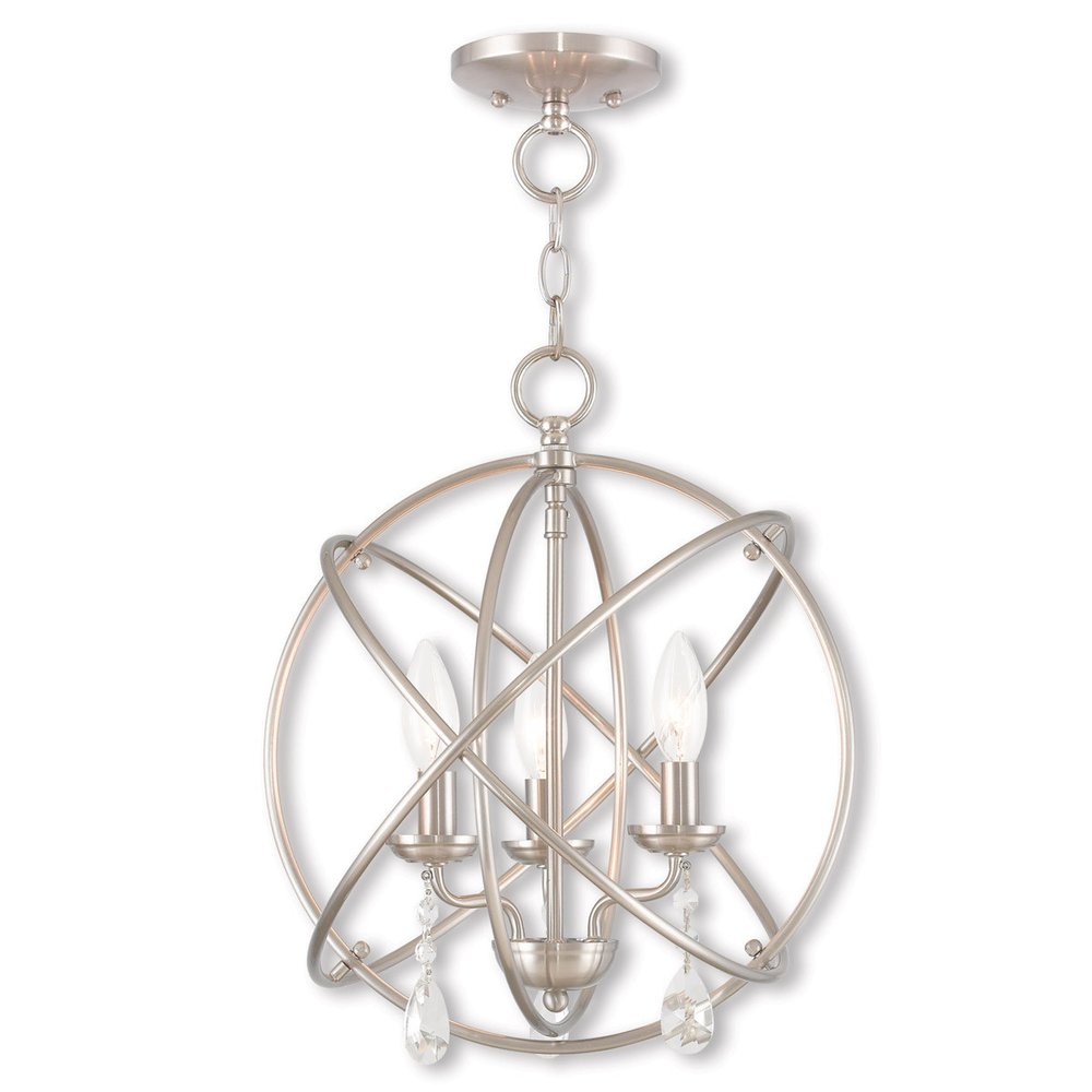 Three Light Dimmable Chandelier With Shades
