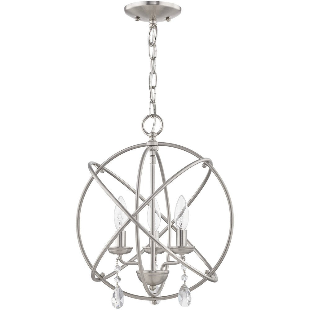 Three Light Dimmable Chandelier With Shades