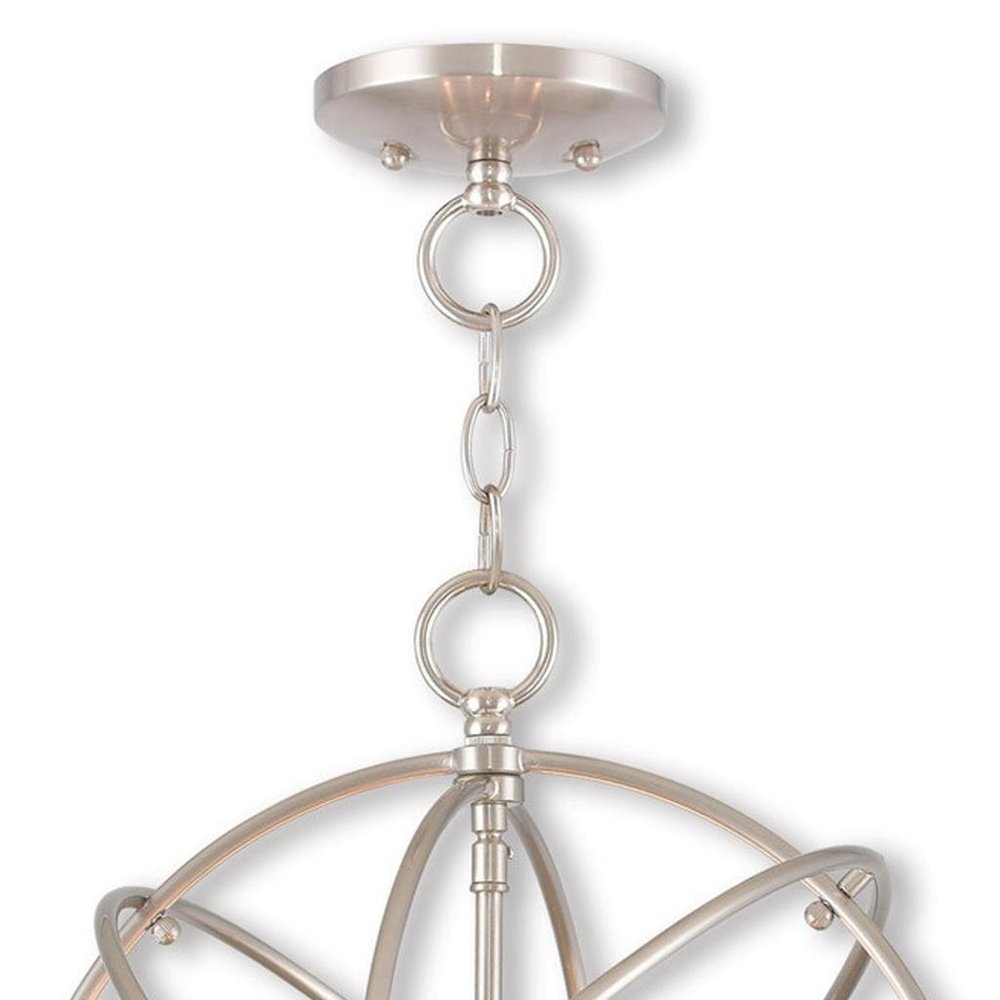 Three Light Dimmable Chandelier With Shades