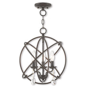 Three Light Dimmable Chandelier With Shades