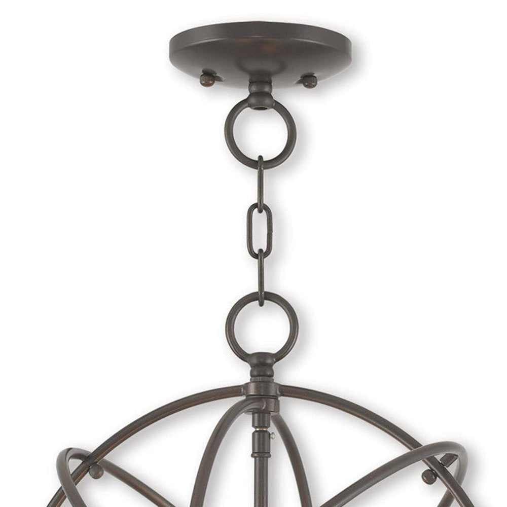Three Light Dimmable Chandelier With Shades