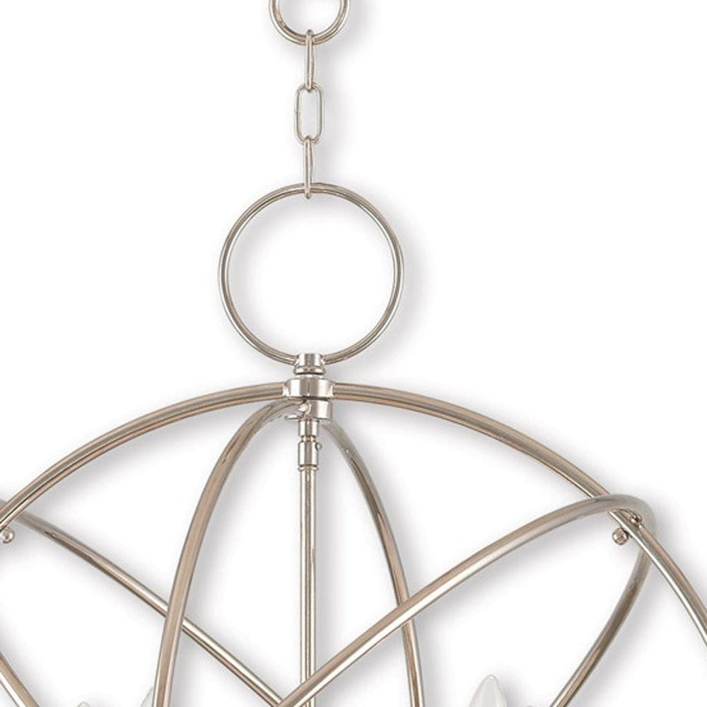 Five Light Dimmable Chandelier With Shades