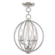 Three Light Dimmable Chandelier With Shades