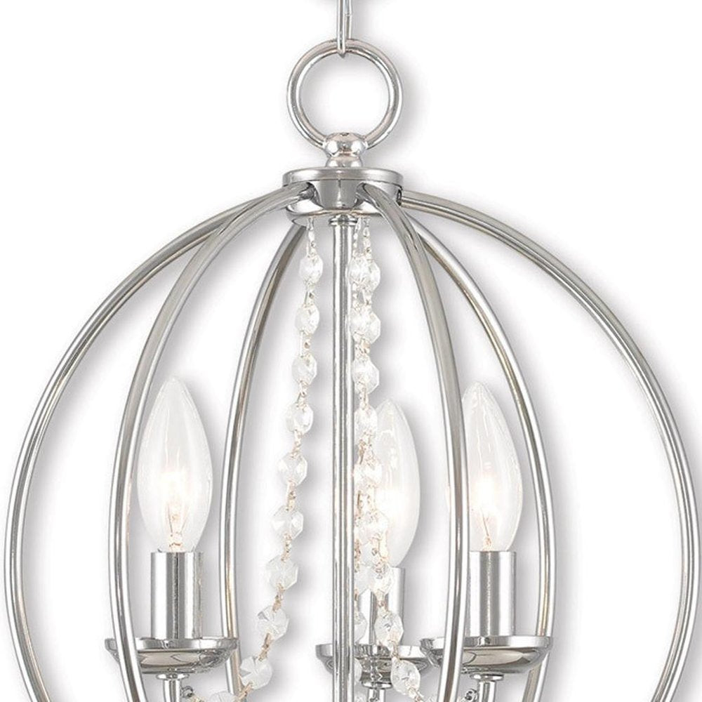 Three Light Dimmable Chandelier With Shades