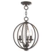 Three Light Dimmable Chandelier With Shades