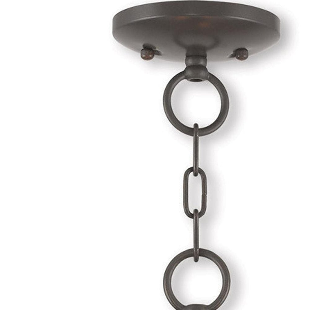 Three Light Dimmable Chandelier With Shades