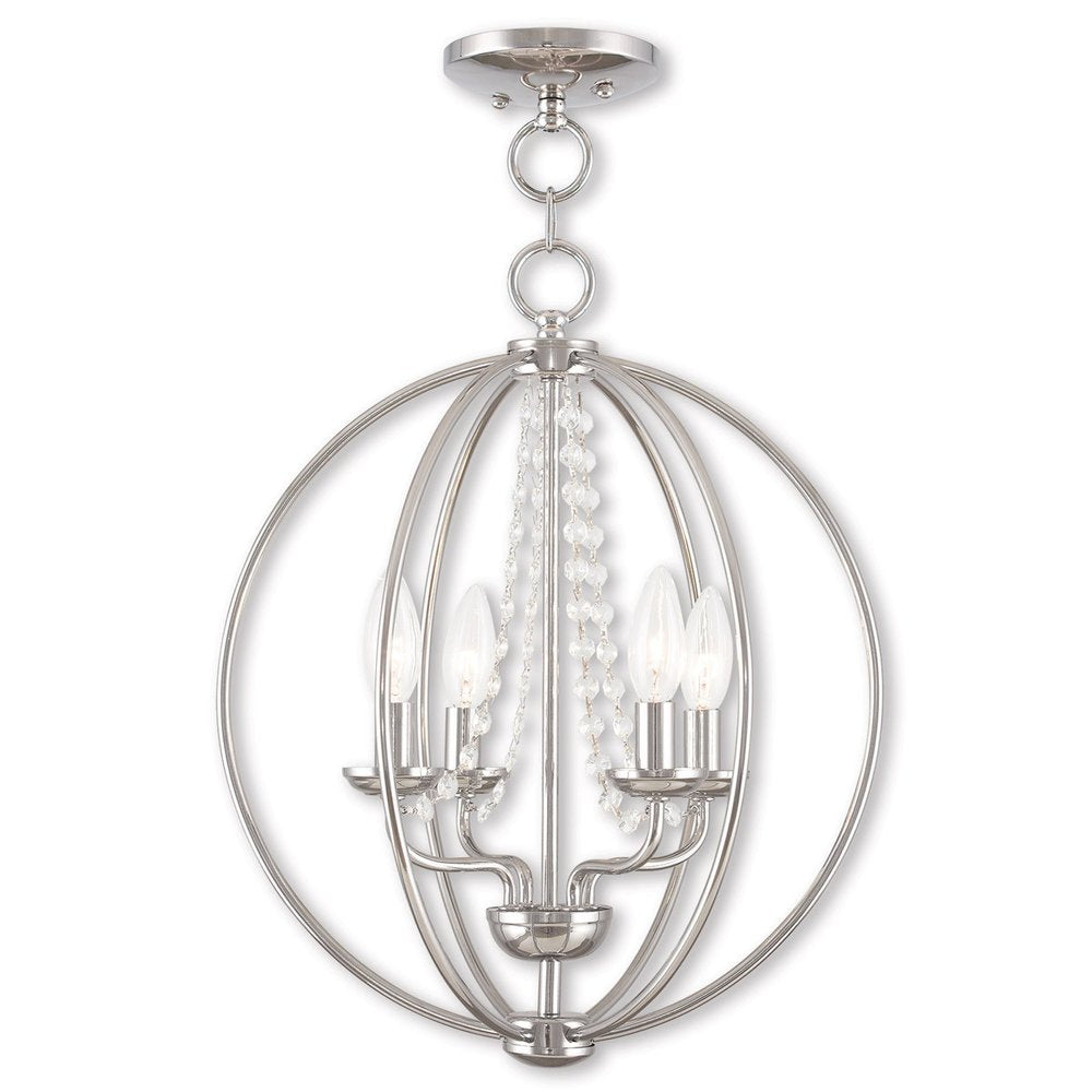 Four Light Dimmable Chandelier With Shades