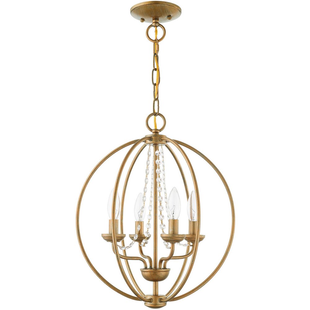 Four Light Dimmable Chandelier With Shades
