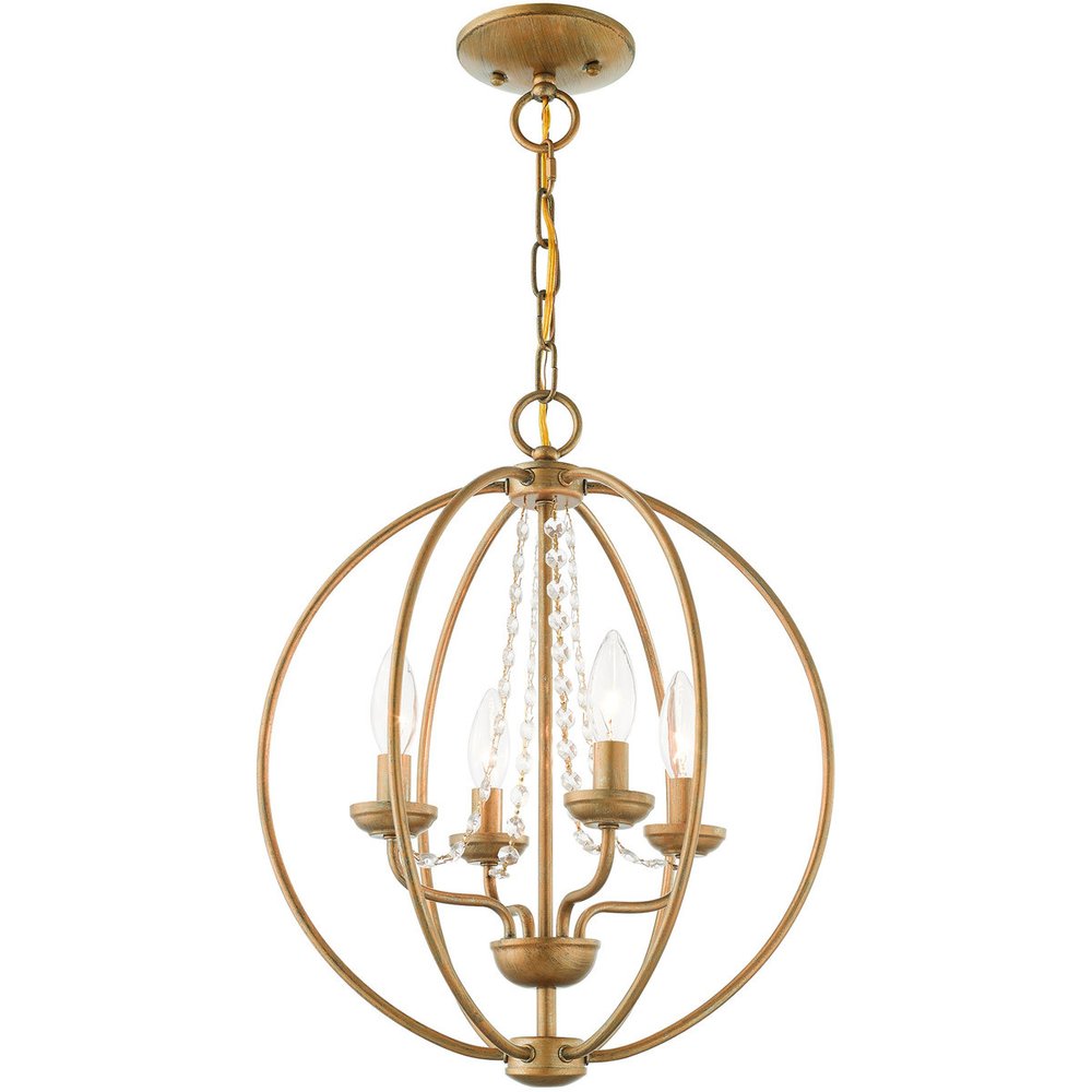 Four Light Dimmable Chandelier With Shades