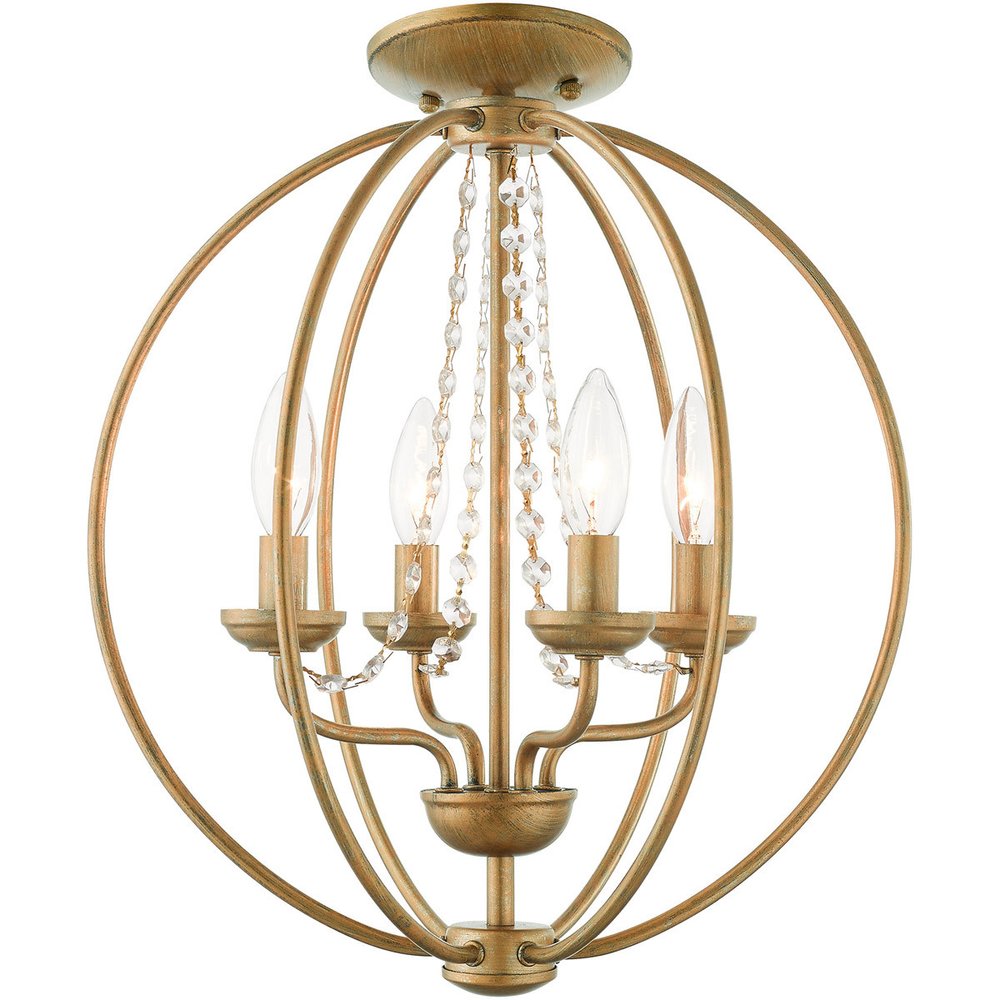 Four Light Dimmable Chandelier With Shades