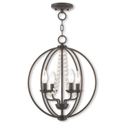 Four Light Dimmable Chandelier With Shades
