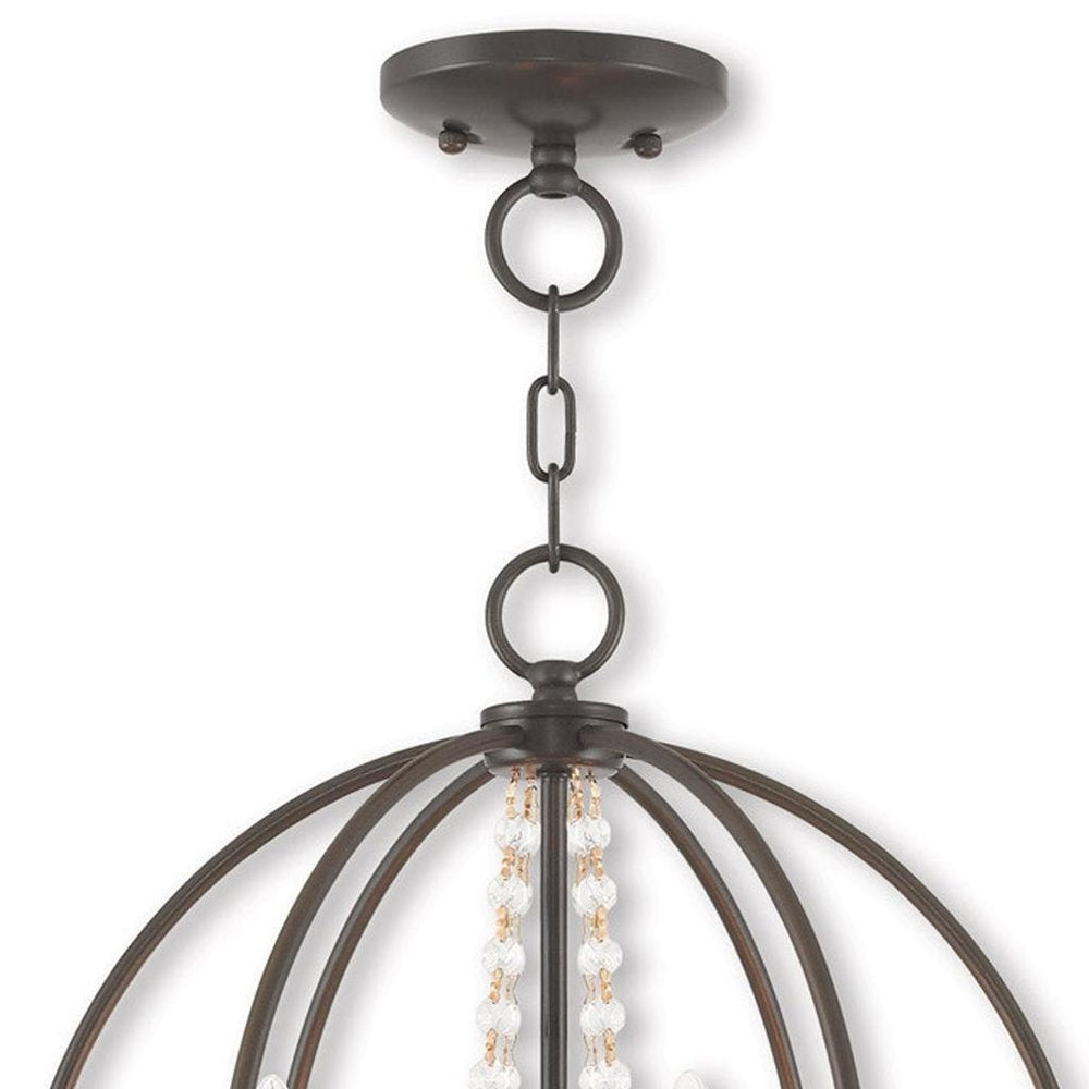 Four Light Dimmable Chandelier With Shades