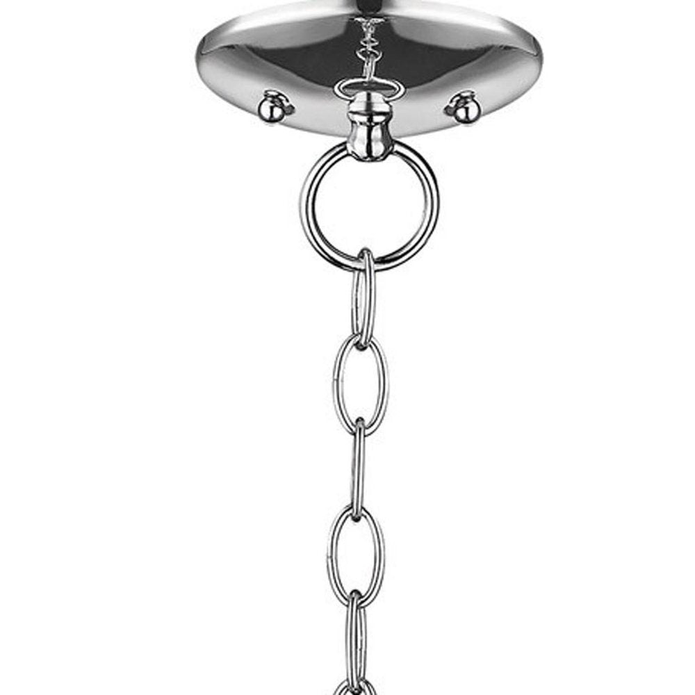 Silver Two Light Metal Dimmable Chandelier With Shades