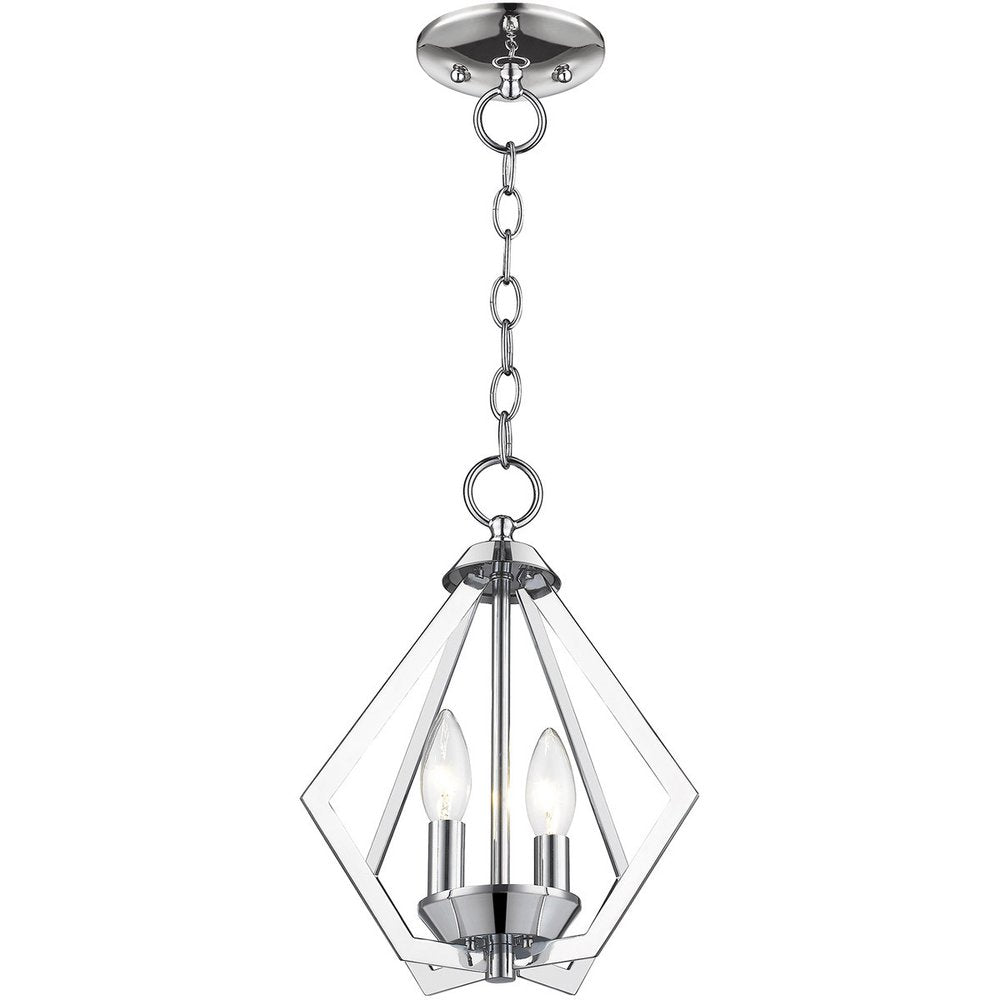 Two Light Dimmable Chandelier With Shades