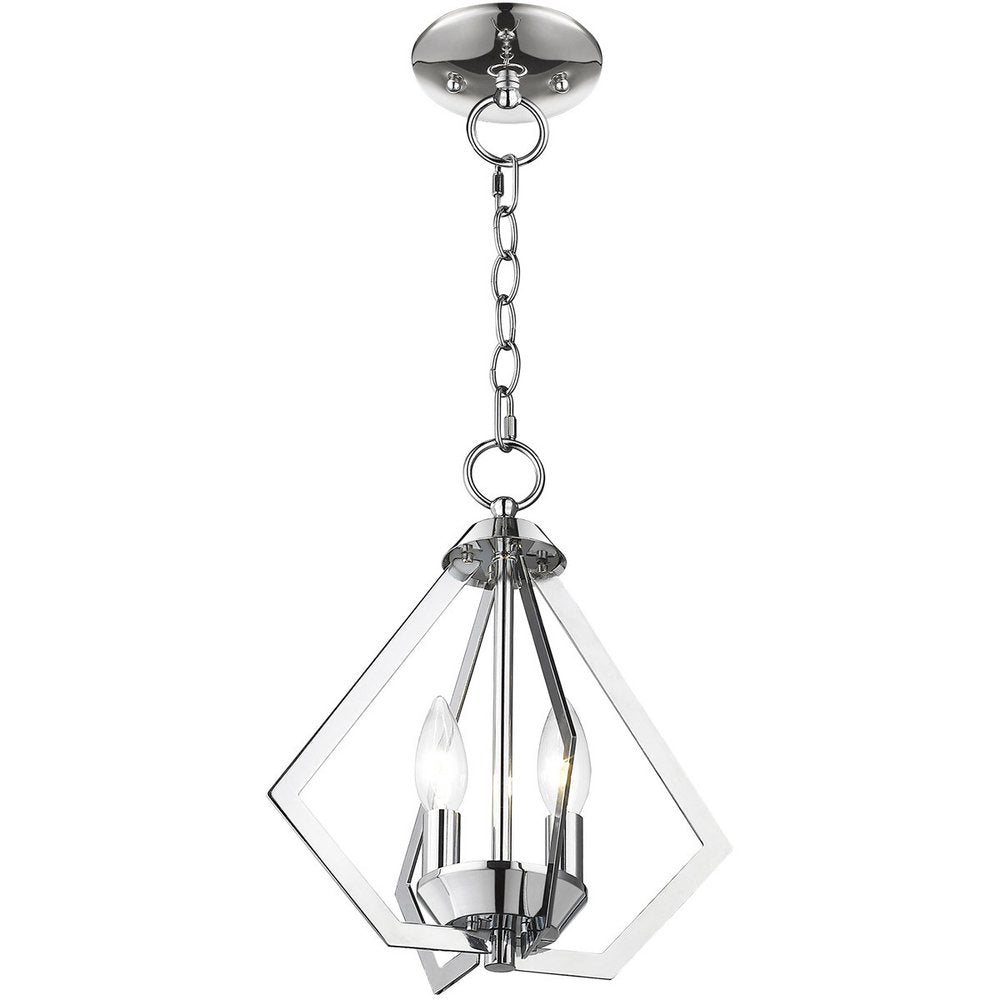 Two Light Dimmable Chandelier With Shades
