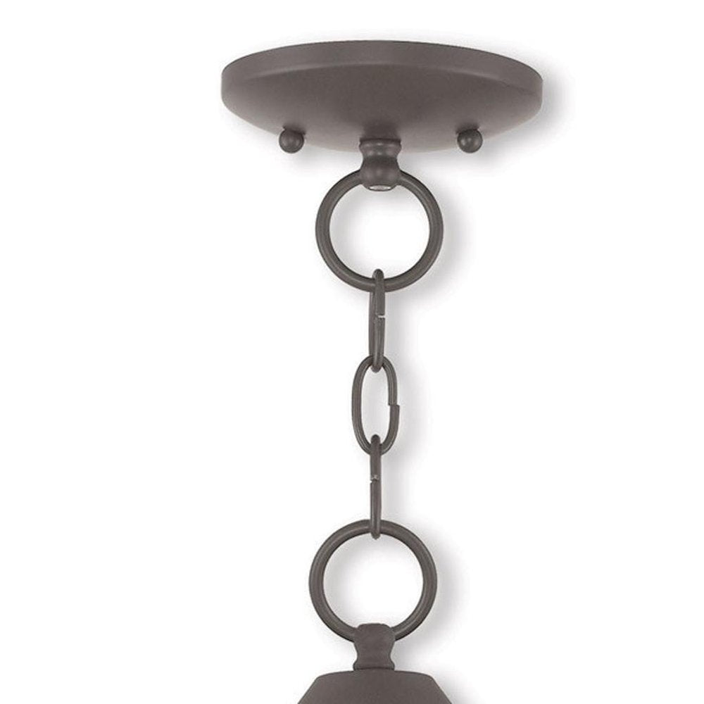 Bronze Two Light Metal Dimmable Chandelier With Shades