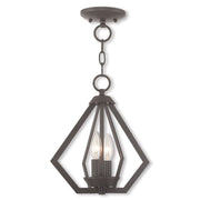 Bronze Two Light Dimmable Chandelier With Shades