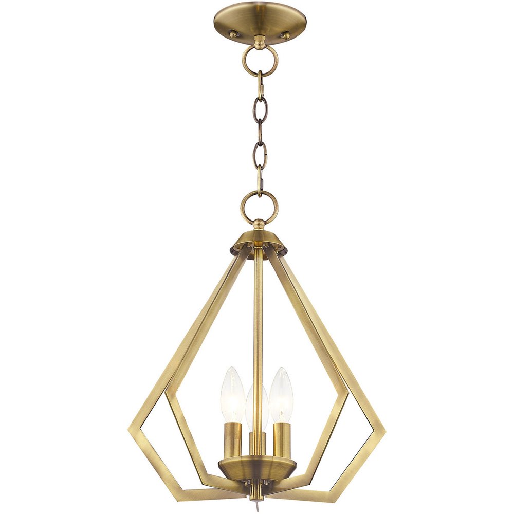Three Light Dimmable Chandelier With Shades