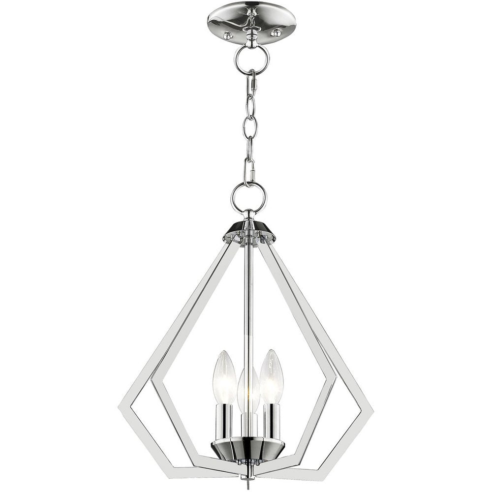 Silver Three Light Metal Dimmable Chandelier With Shades