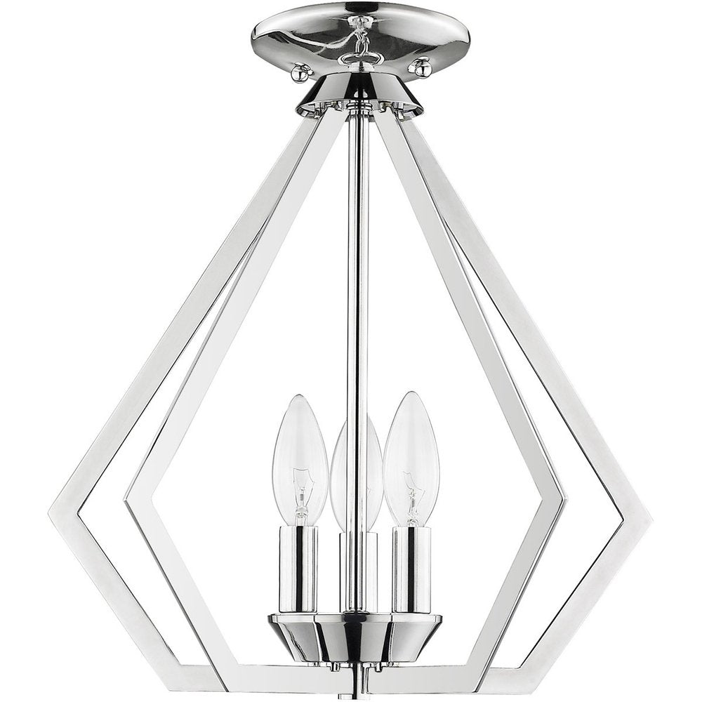 Silver Three Light Metal Dimmable Chandelier With Shades