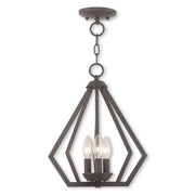 Bronze Three Light Dimmable Chandelier With Shades