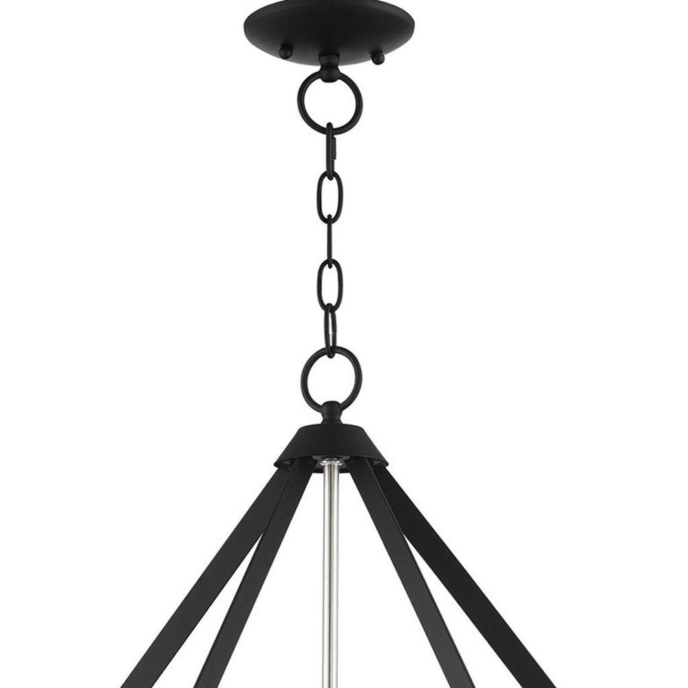 Five Light Dimmable Chandelier With Shades