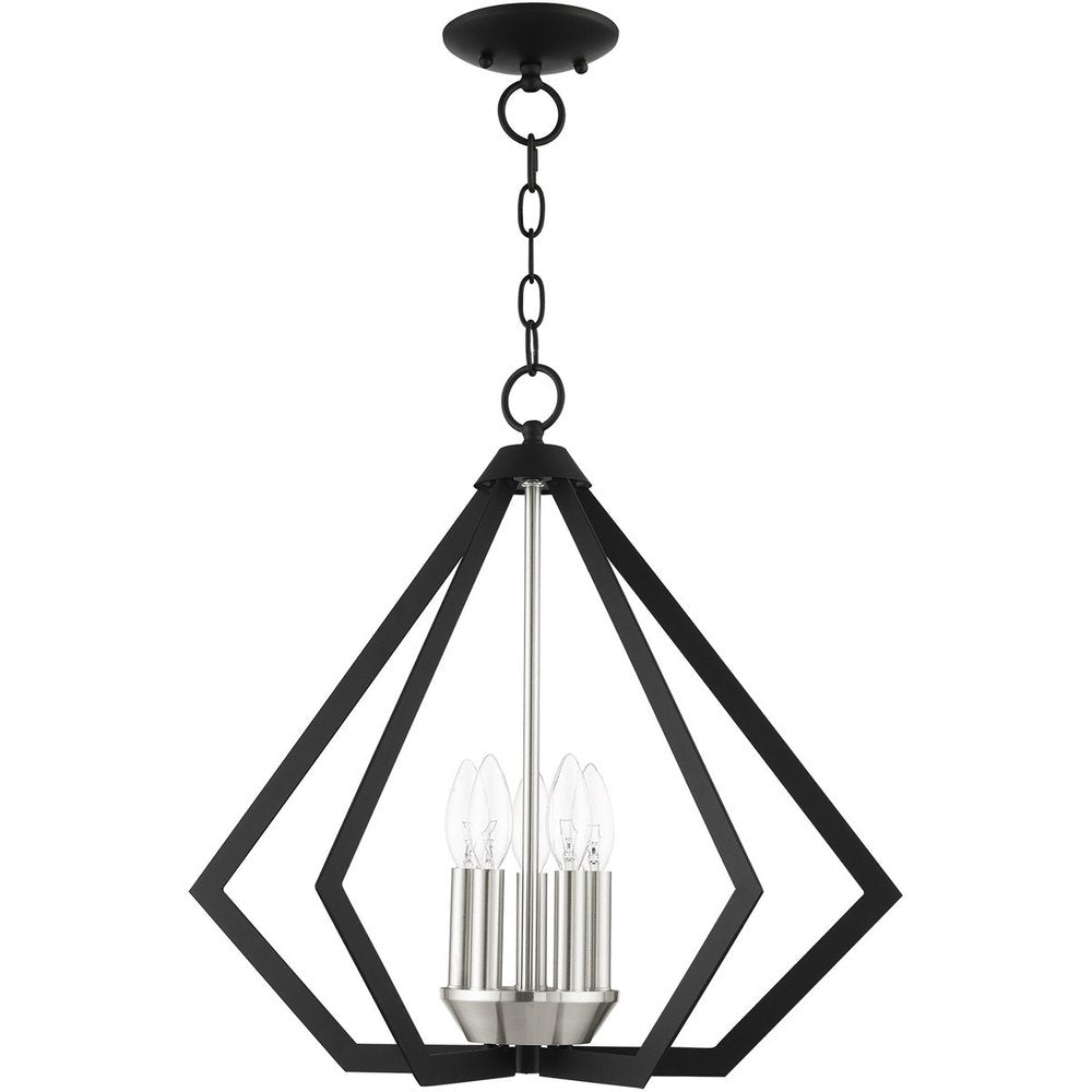 Five Light Dimmable Chandelier With Shades