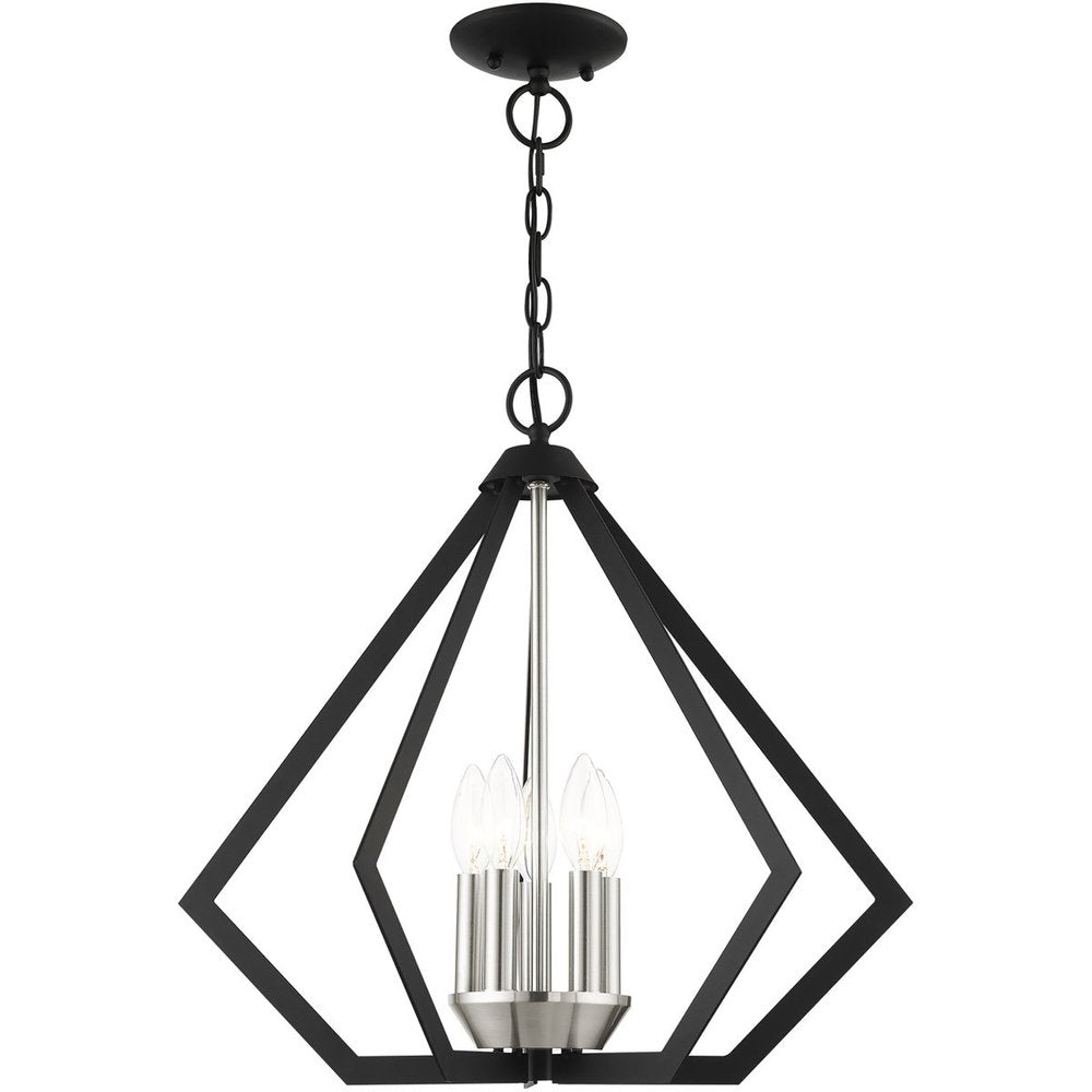 Five Light Dimmable Chandelier With Shades
