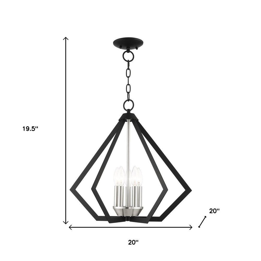Five Light Dimmable Chandelier With Shades