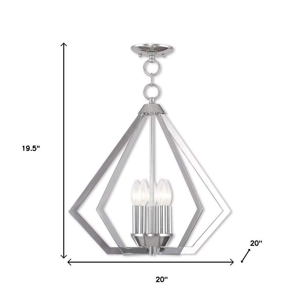 Five Light Dimmable Chandelier With Shades