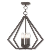 Bronze Five Light Metal Dimmable Chandelier With Shades